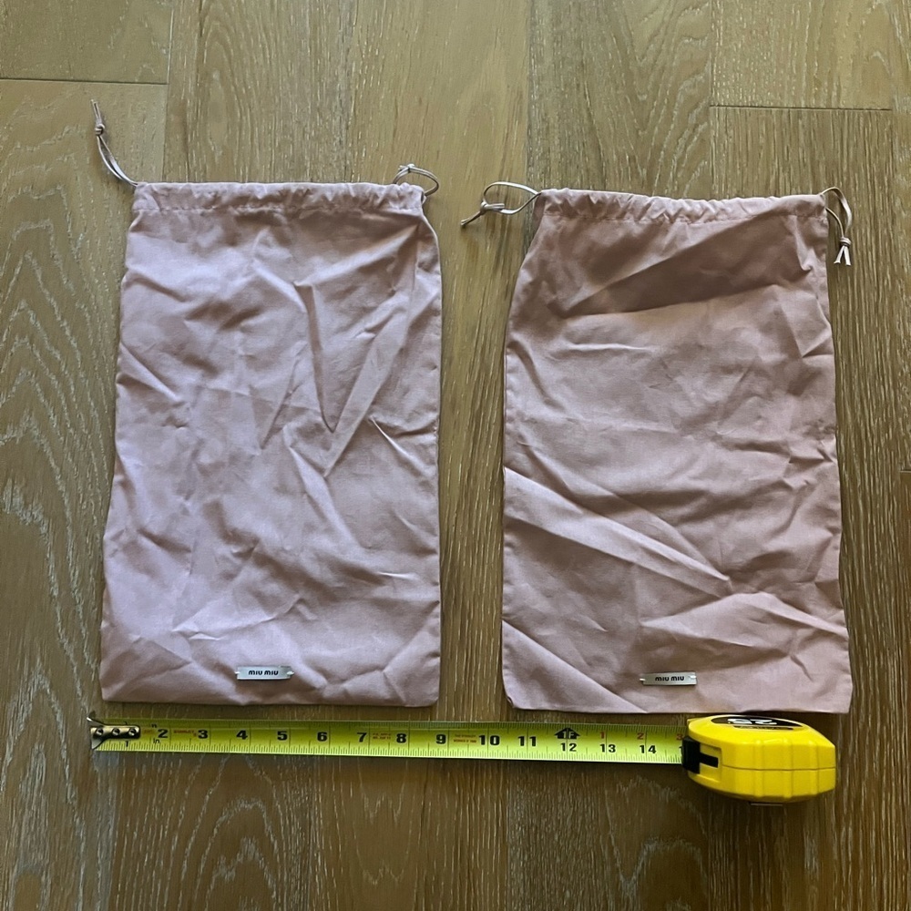 Two authentic Miu Miu dustbag for shoes. Barely Used. - Picture 4 of 8